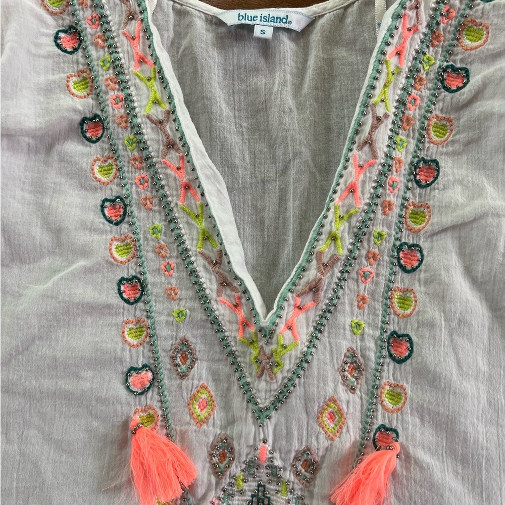 Blue Island Swim Cover Up Size S - Picture 2 of 3